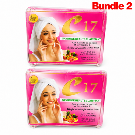 C17 Clarifying Beauty Soap Cocktail Extracts & Vitamin E, pack of 2 bars, save 2%
