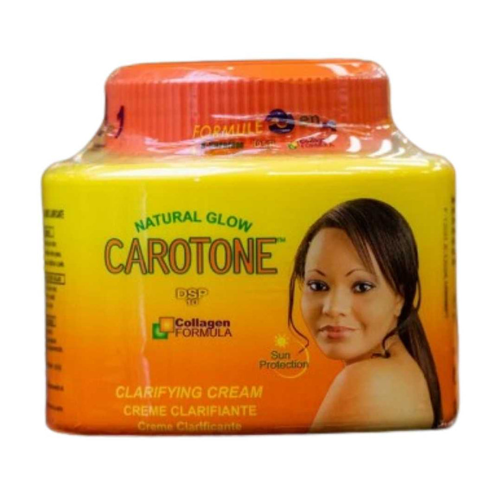 Carotone Clarifying Cream 300ml container with bright orange and yellow packaging, featuring branding and product details.