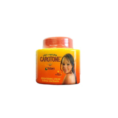 Carotone Clarifying Cream 300ml container with bright orange and yellow packaging, featuring branding and product details.