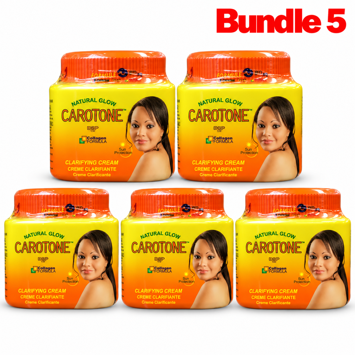 Carotone Clarifying Cream in a branded jar, moisturizing skincare cream formulated to hydrate the skin and help improve the appearance of uneven skin tone for a smooth, radiant-looking complexion.