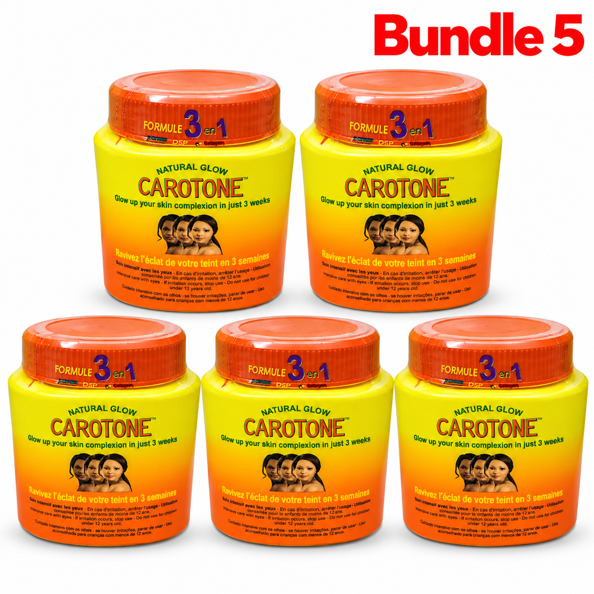 Carotone Clarifying Cream in a branded jar, moisturizing skincare cream formulated to hydrate the skin and help improve the appearance of uneven skin tone for a smooth, radiant-looking complexion.