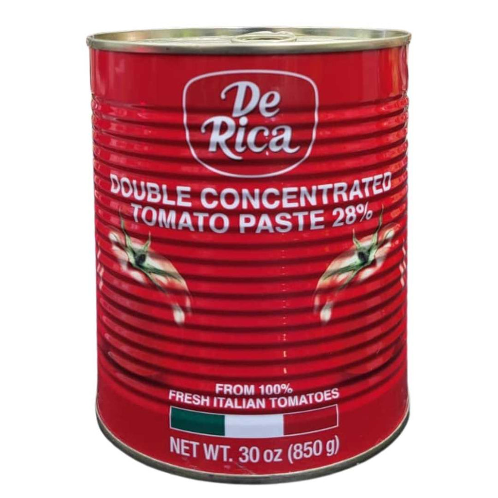 Derica Tomato Paste 850g – Large red tin of rich, thick tomato paste made from fresh, ripe tomatoes.
