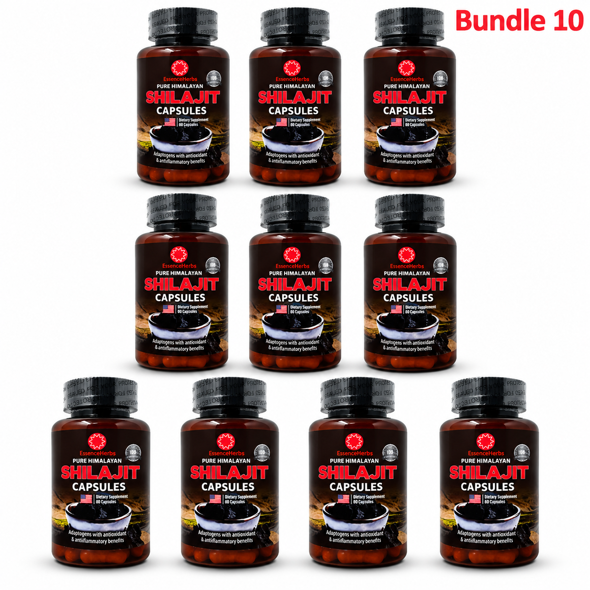 Essence Herbs Shilajit pack of 10 bottles