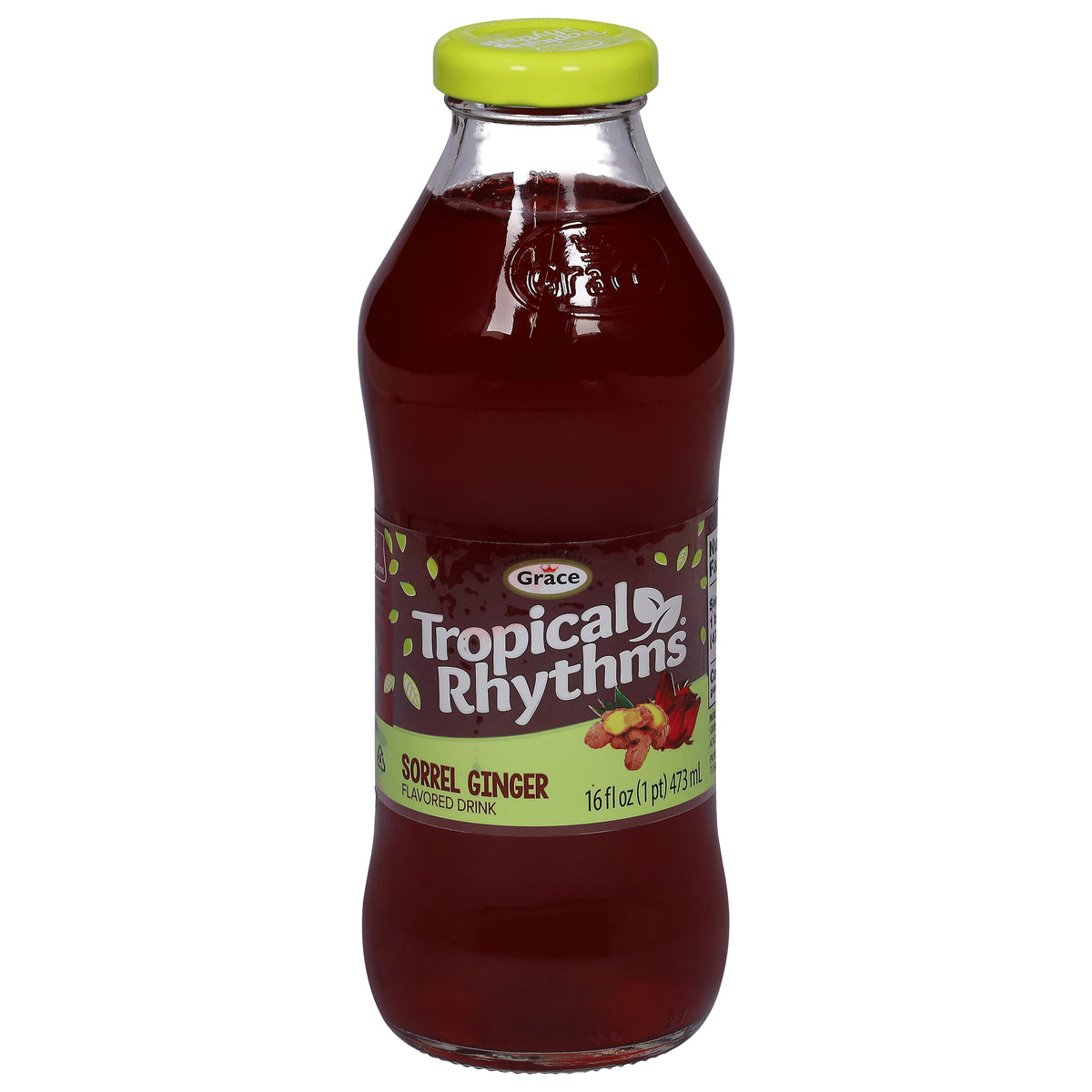 Grace Tropical Rhythms Sorrel Ginger juice drink 16 oz bottle