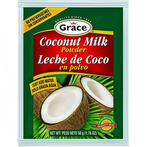 Grace Coconut Milk Powder Gluten Free 50g – Premium coconut milk powder for rich, creamy flavor in curries, soups, and desserts.
