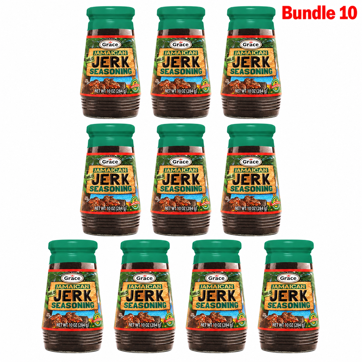 Grace Jamaican Jerk Seasoning Mild pack of 10 jars