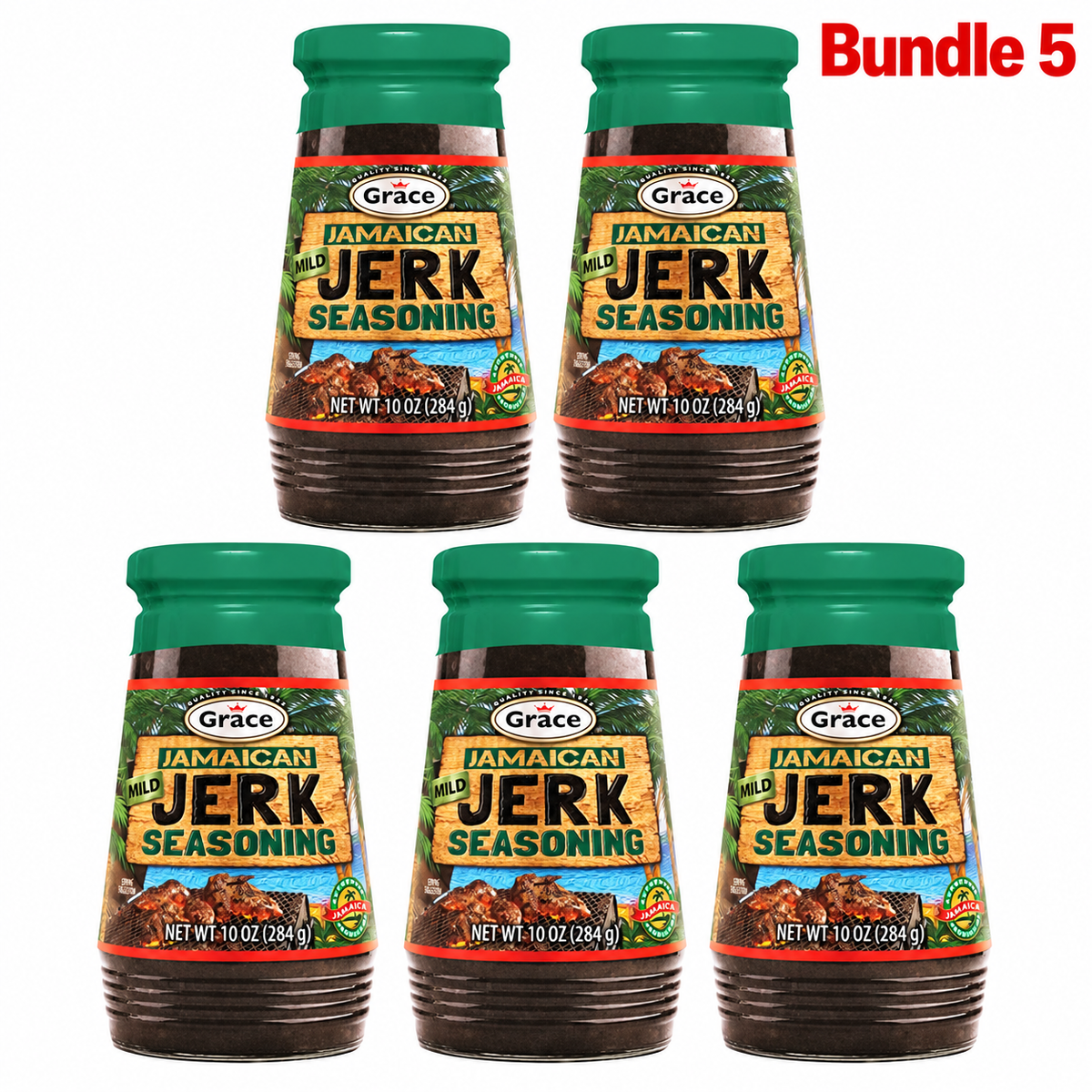 Grace Jamaican Jerk Seasoning Mild pack of 5 jars
