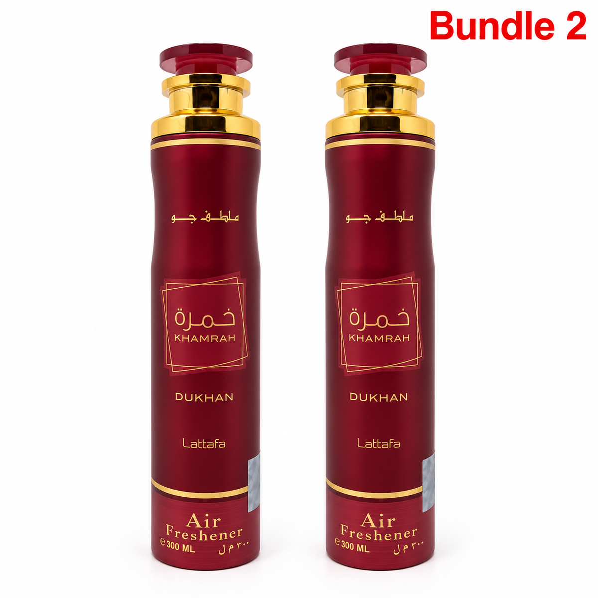Lattafa Air Freshener 300ml Khamrah Dukhan Air freshener pack of 2 cans
