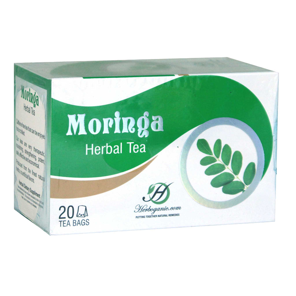 Moringa Herbal Tea – 20 tea bags in box, made with moringa leaves, fennel, cardamom, and green tea for a smooth, aromatic, and natural wellness drink.