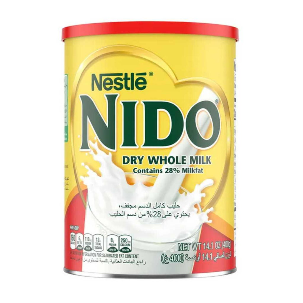 Nestlé Nido Dry Whole Milk 14.1 oz can – rich creamy powdered milk for nutritious drinks and recipes