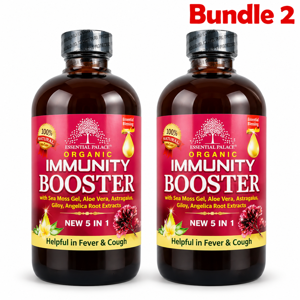 Organic Sea Moss Immunity Booster 16oz pack of 2 bottles