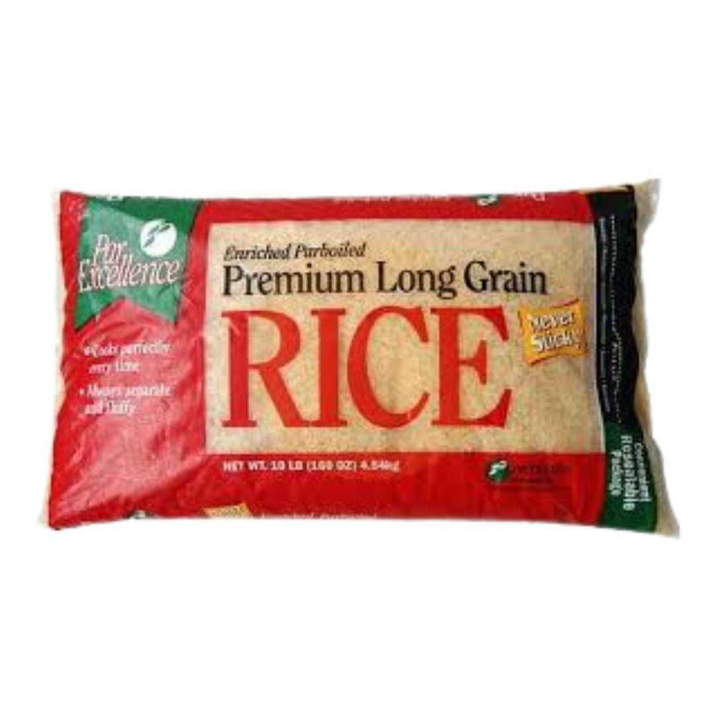 5lb bag of Par Excellence Parboiled Long Grain White Rice, premium quality rice for fluffy, separate grains and perfect cooking results.