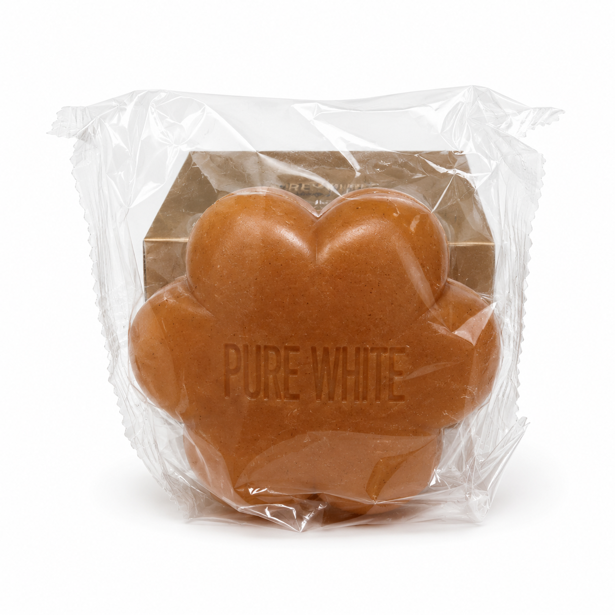 Pure White Gold Soap in branded packaging, a glowing exfoliating skin care soap designed to cleanse and leave skin looking smooth, fresh, and radiant.