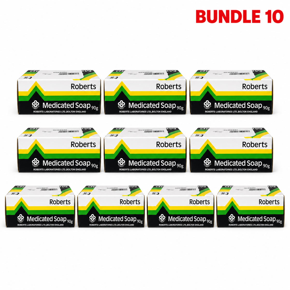 Roberts Medicated Soap 90g pack of 10 bars
