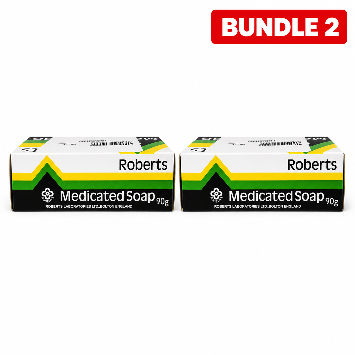 Roberts Medicated Soap 90g pack of 2 bars