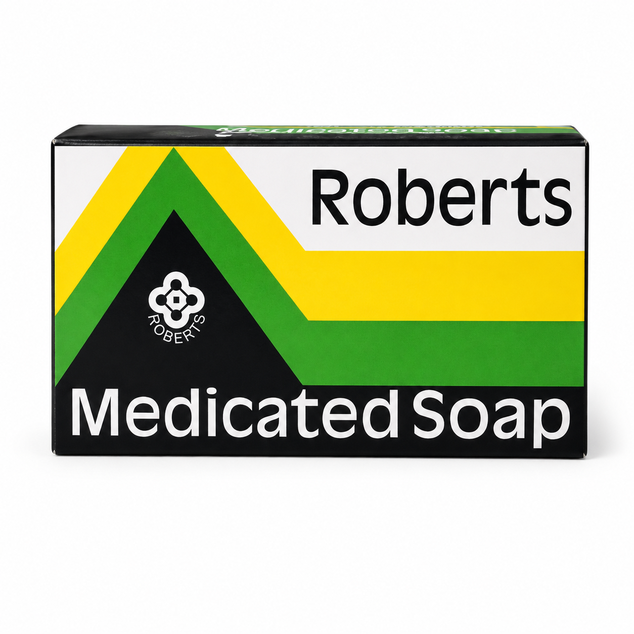 Roberts Medicated Soap 90g in branded packaging, a refreshing cleansing bar designed for everyday hygiene and a clean, fresh-feeling skin.