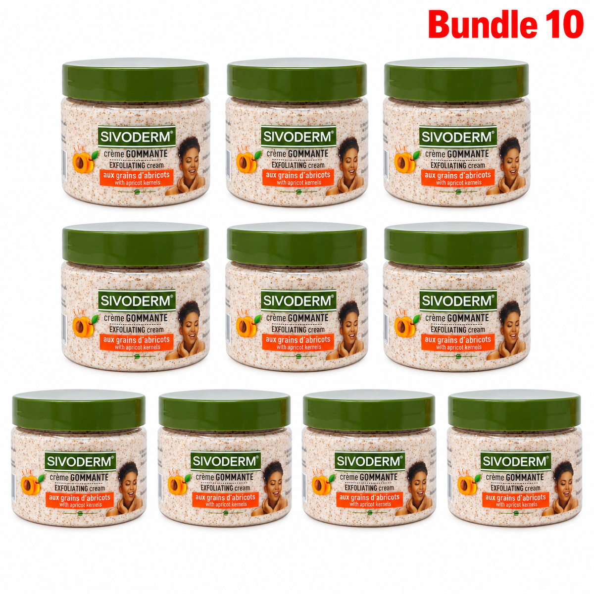 Sivoderm Exfoliating Cream Apricot Kernel 100ml pack of 10 jars