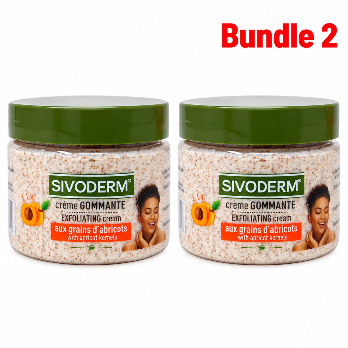 Sivoderm Exfoliating Cream Apricot Kernel 100ml pack of 2 jars