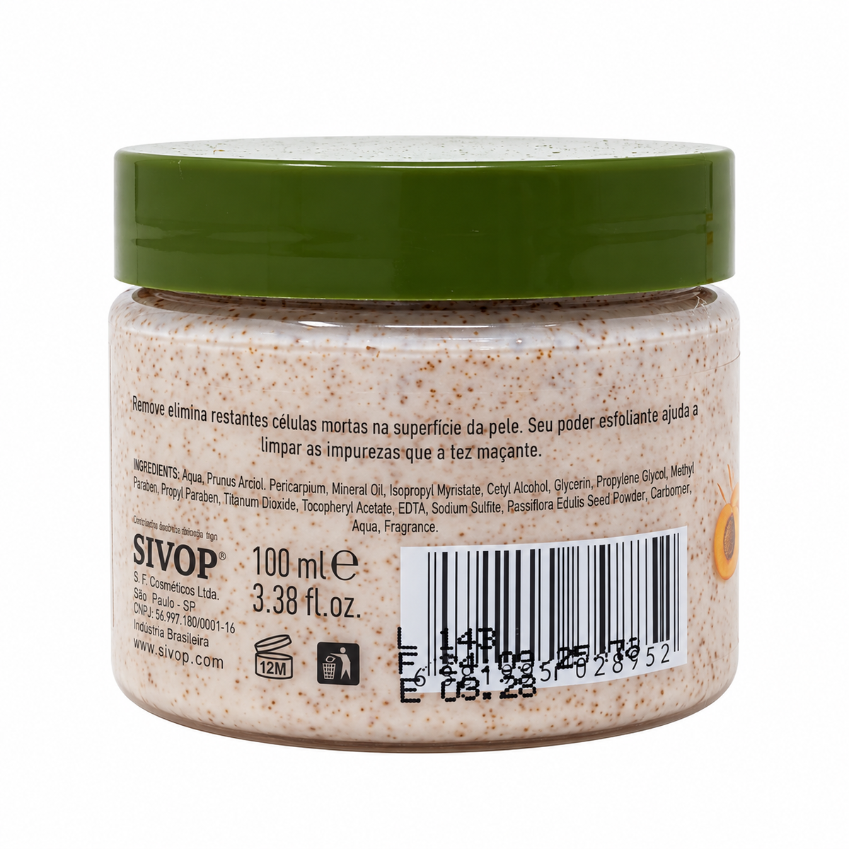 Sivoderm Exfoliating Cream with Apricot Kernel 100ml in branded packaging, gentle exfoliating skincare cream designed to remove dead skin cells and impurities for smoother, softer, refreshed-looking skin.