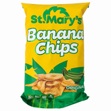 St. Mary's Banana Chips, crispy Caribbean-style banana snack with a delicious crunch and rich banana flavor, perfect for enjoying as a convenient everyday snack or on-the-go treat.