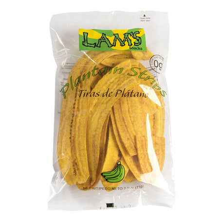 Lam's Plantain Chips regular cut long 2.5 oz bag from Costa Rica