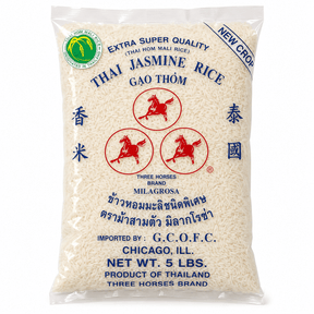 Three Horses Jasmine Rice 25lb – Single Unit (Inventory Stock)