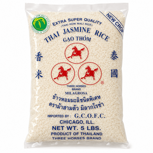Three Horses Jasmine Rice | Premium Thai Rice