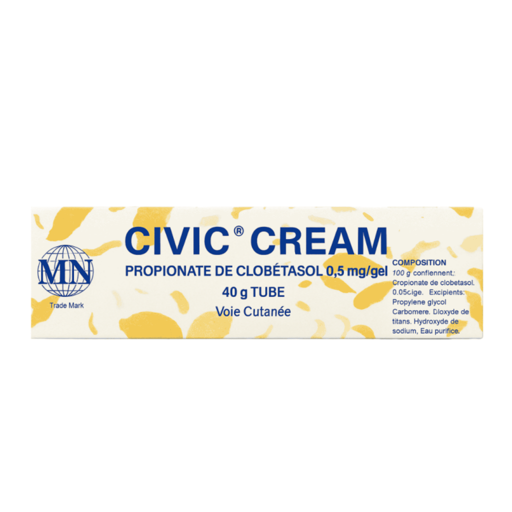 Civic Cream packaging on a white background
