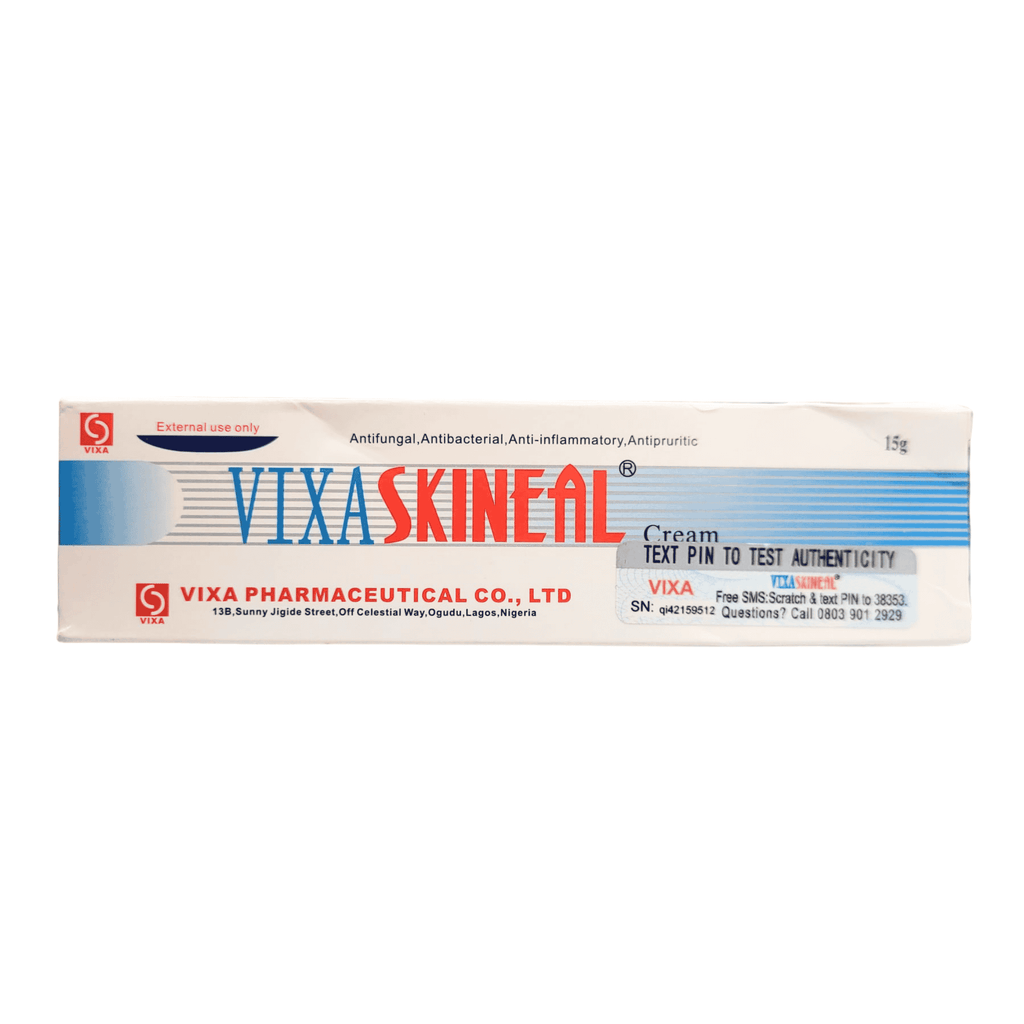 Vixa Skineal cream packaging on a white background