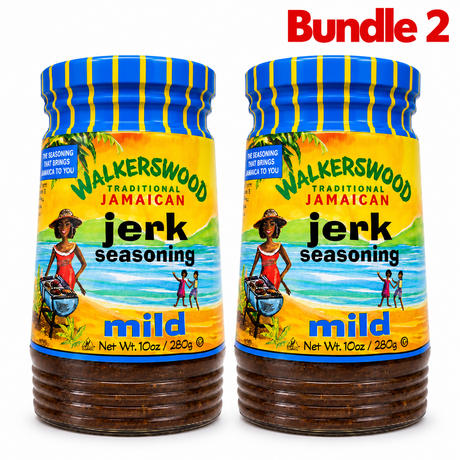 Walkerswood Jamaican Jerk Seasoning Mild 10 oz pack of 2 jars