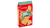 Bag of Munchy’s Vege Crackers featuring square vegetable-flavored crackers with herbs and vegetables illustrated on the red and green packaging.