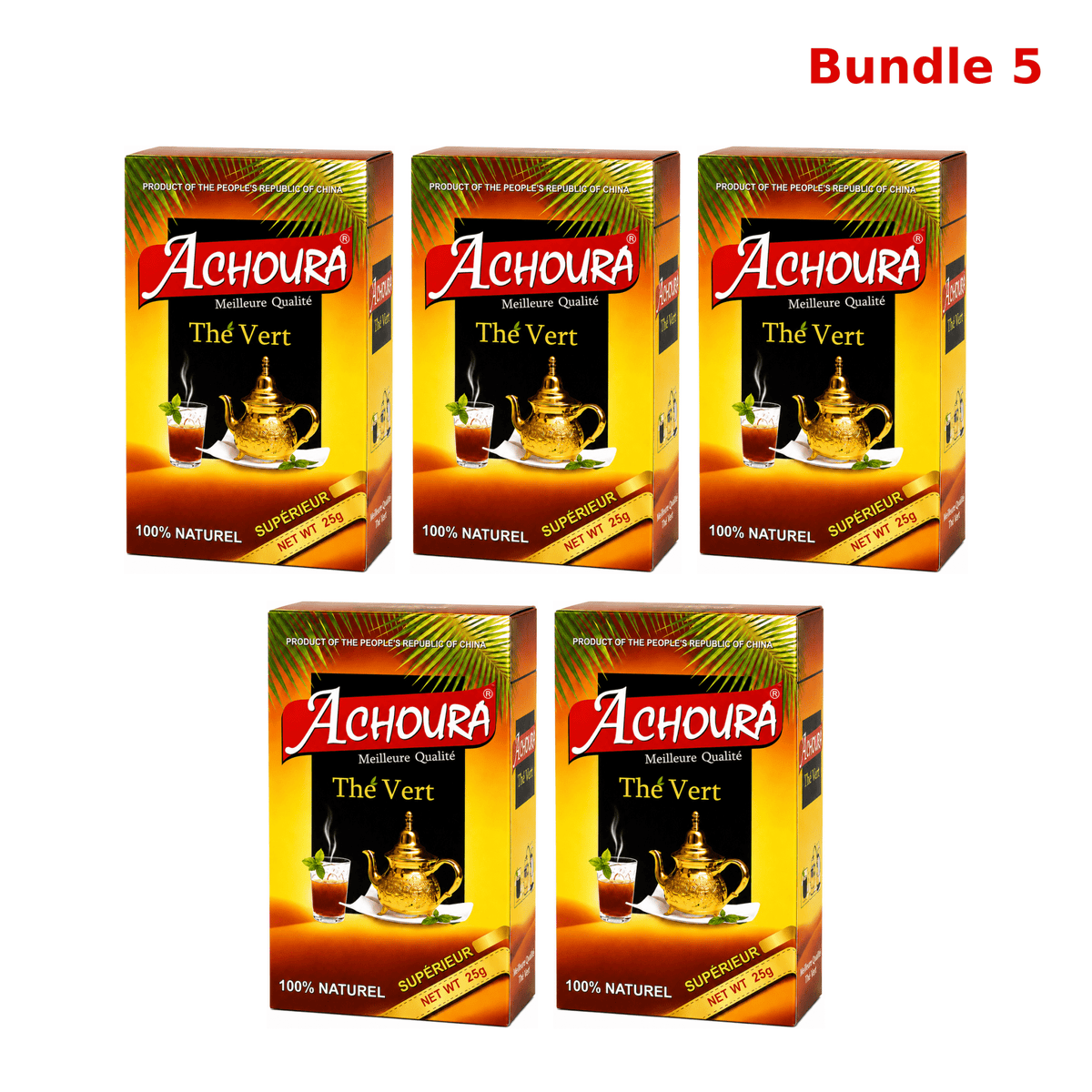 Achoura The Vert Green Tea 25g pack of 5 boxes