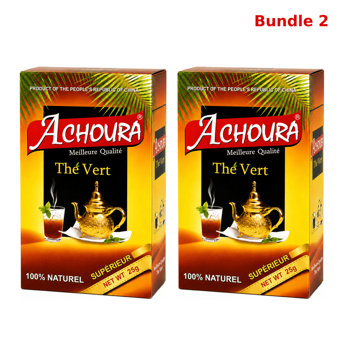 Achoura The Vert Green Tea 25g pack of 2 boxes