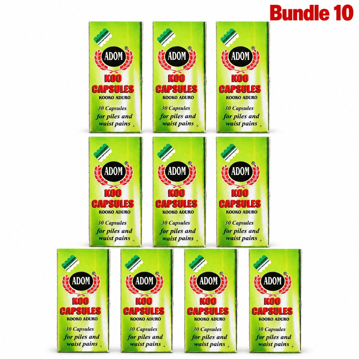 Adom Koo Capsules pack of 10 boxes