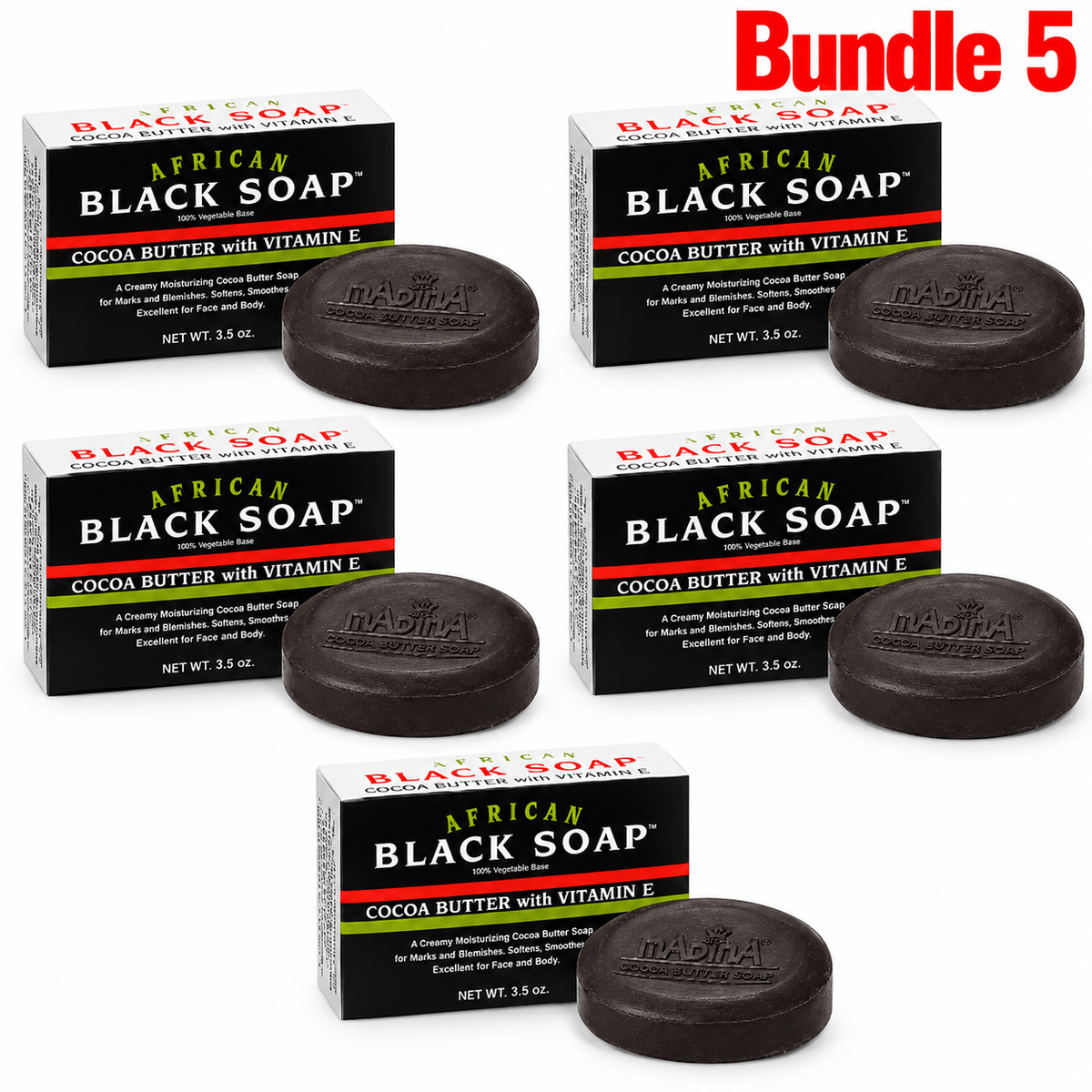 African Black Soap Cocoa Butter with Vitamin E - Yado African & Caribbean Market