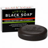 African Black Soap Cocoa Butter with Vitamin E – Single Unit (Inventory Stock)