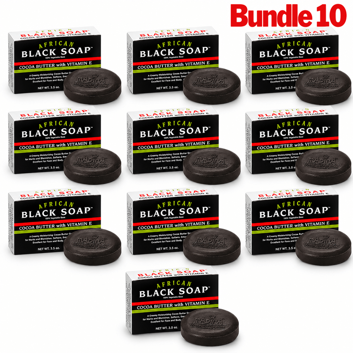 African Black Soap Cocoa Butter with Vitamin E - Yado African & Caribbean Market