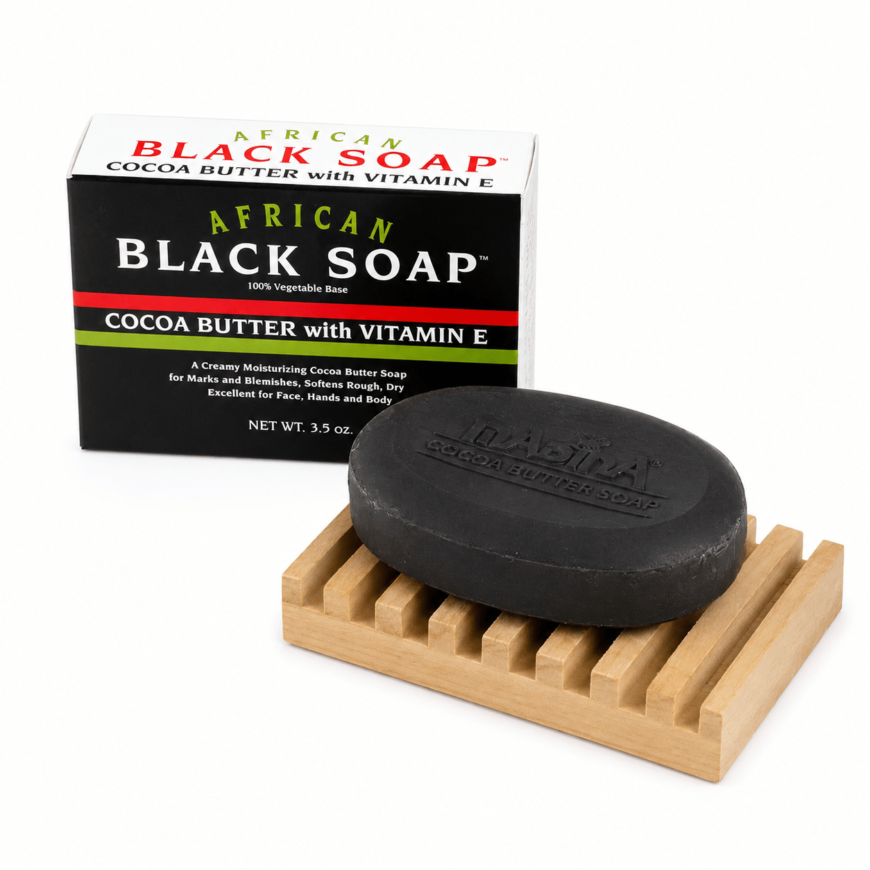 African Black Soap Cocoa Butter with Vitamin E - Yado African & Caribbean Market