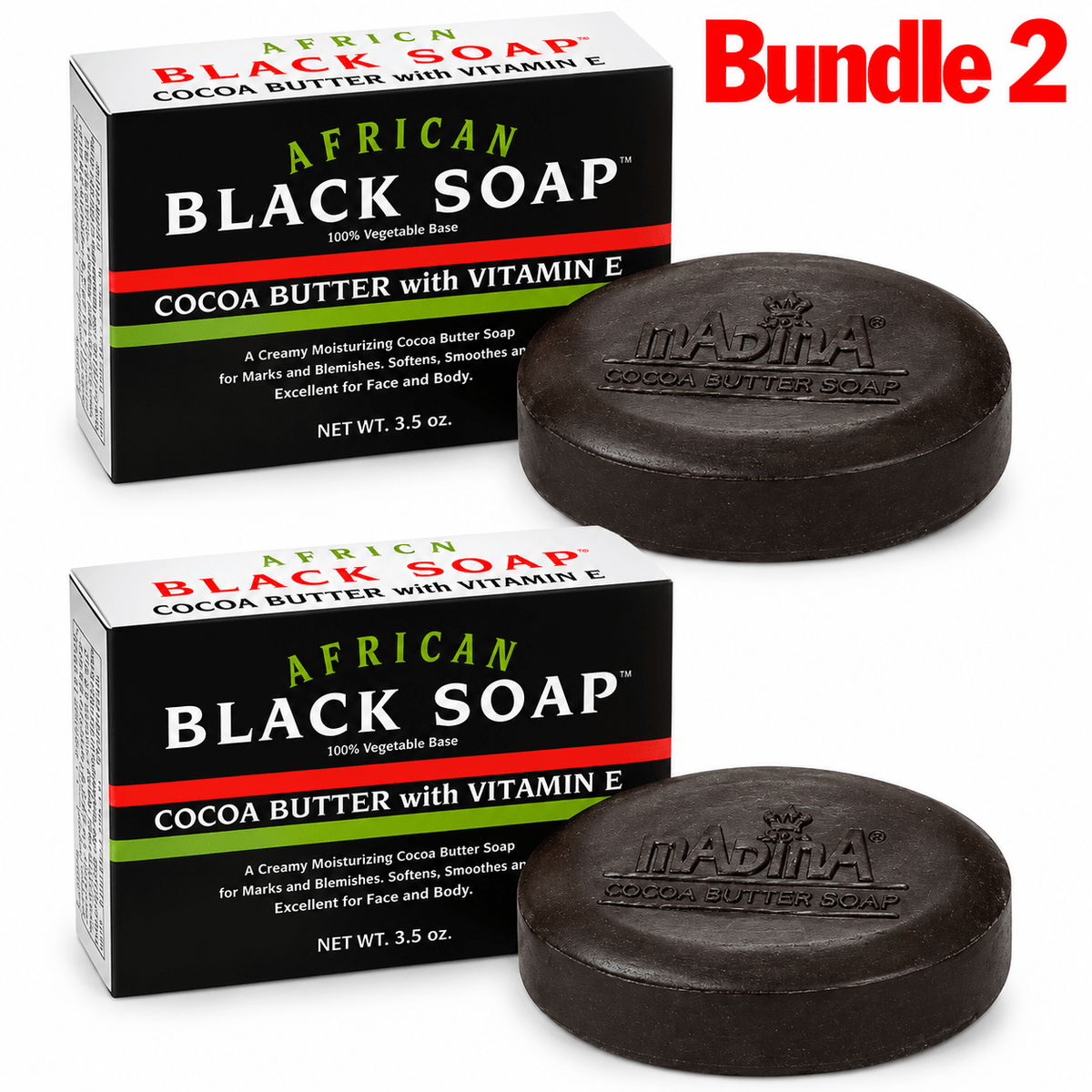 African Black Soap Cocoa Butter with Vitamin E - Yado African & Caribbean Market
