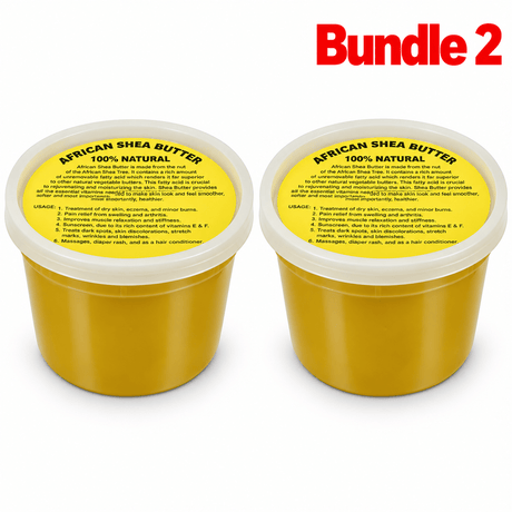 Raw African Shea Butter 16oz pack of 2 tubs