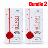 Al Rehab Red Rose Perfume Oil 6ml pack of 2 bottles