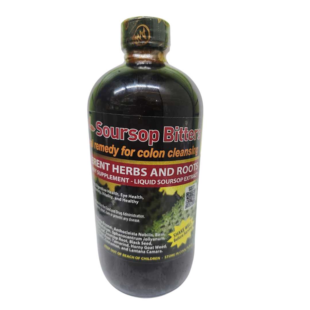 Amenazel Soursop Bitters new bottle, back label