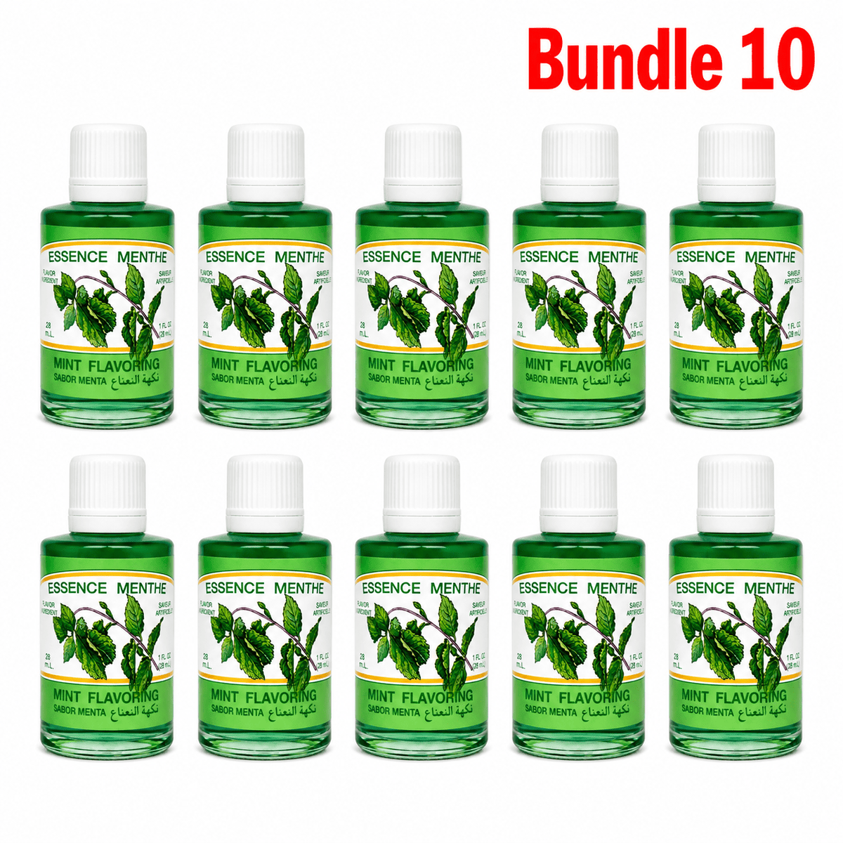 3 Lions Flavoring Essence 30ml Mint (Menthe) pack of 10 bottles