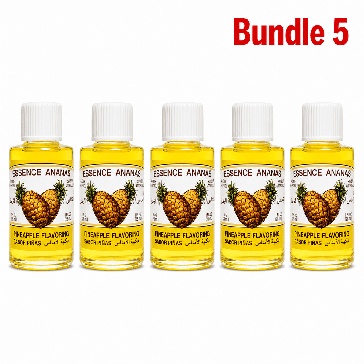 3 Lions Flavoring Essence 30ml Pineapple (Ananas) pack of 5 bottles