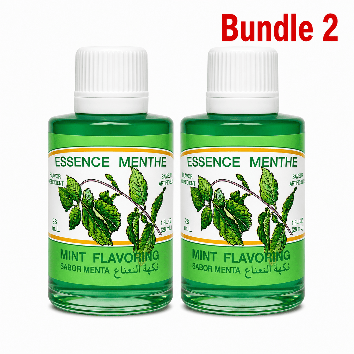 3 Lions Flavoring Essence 30ml Mint (Menthe) pack of 2 bottles