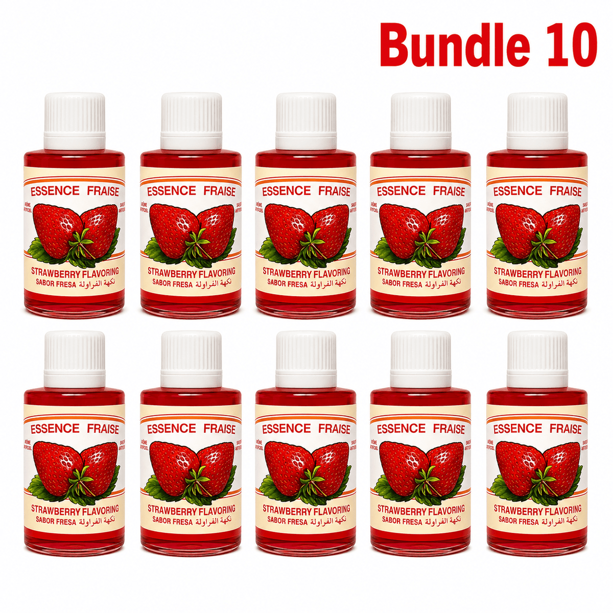 3 Lions Flavoring Essence 30ml Strawberry (Fraise) pack of 10 bottles