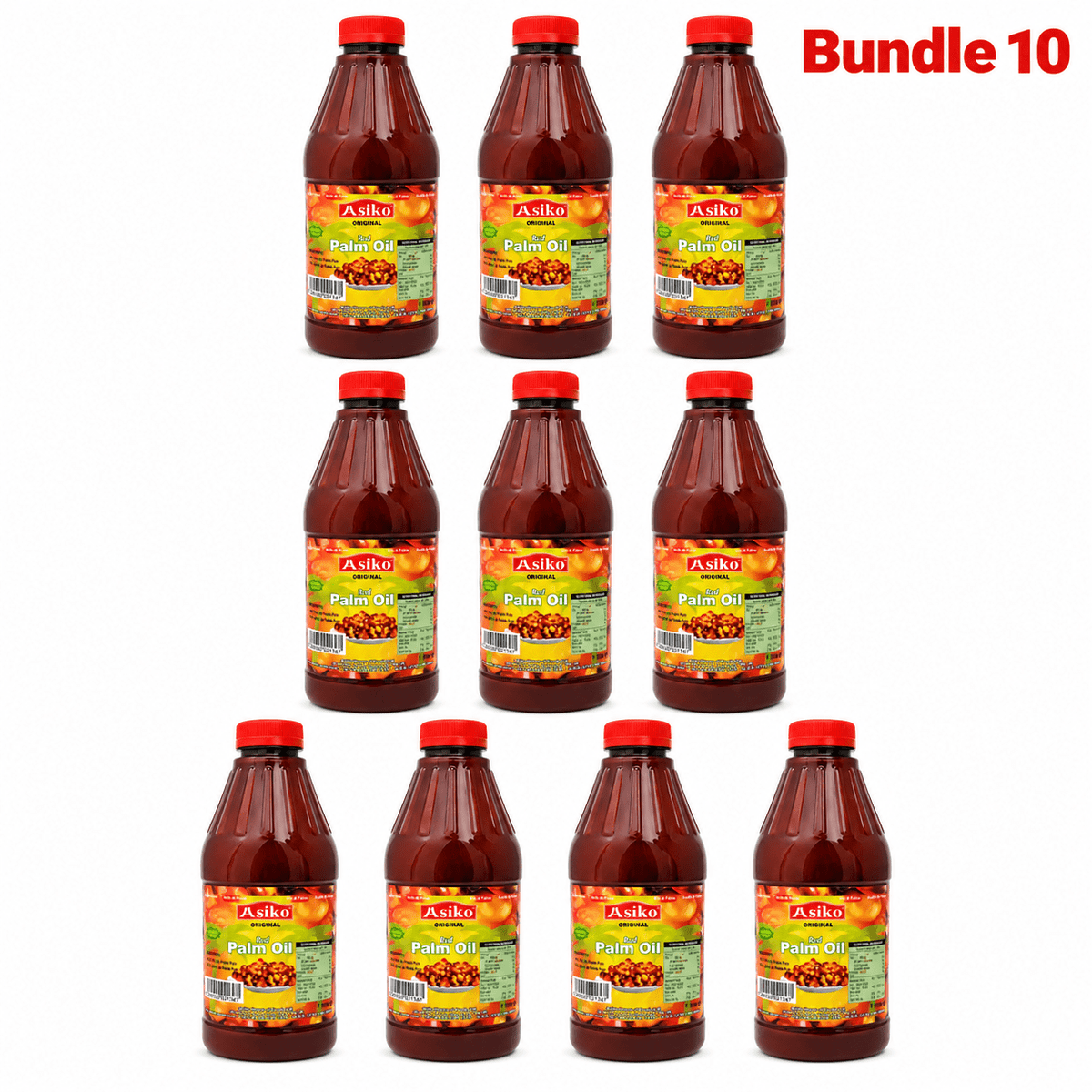 Asiko Red Palm Oil pack of 10 bottles