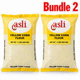 Asli Yellow Corn Flour 2lb pack of 2 bags