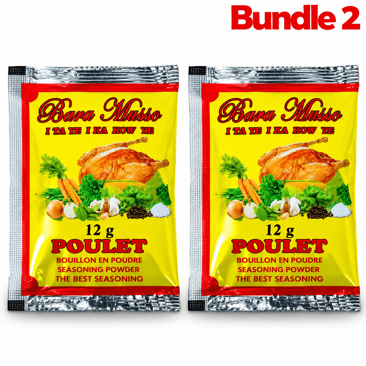 Chicken seasoning Powder / 1 pack of 2 sachets, Bara Musso chicken seasoning powder, save 2%