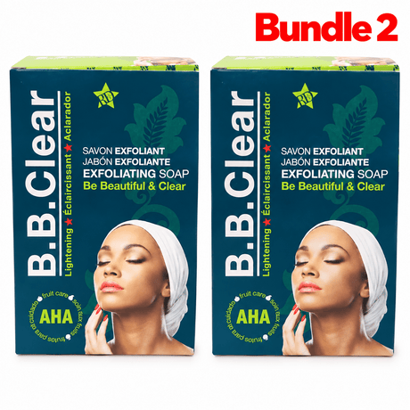 B.B. Clear Exfoliating Soap 190g pack of 2 bars